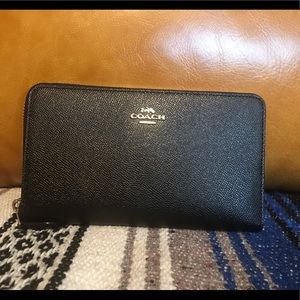 Coach continental zip around wallet